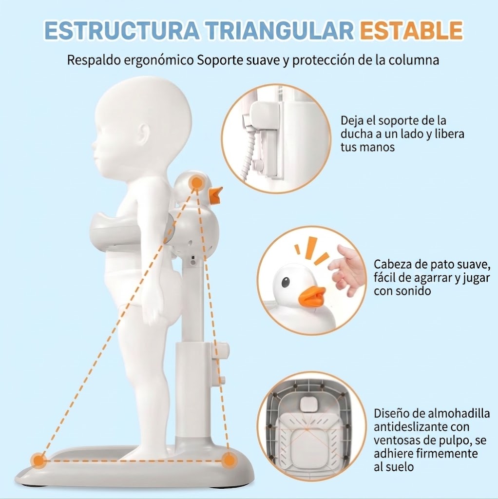 Soporte de Ducha Portátil para Bebés